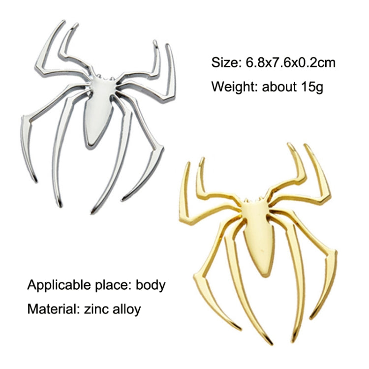 10 PCS Metal Three-Dimensional Spider Car Sticker, Color Random Delivery - 3D Metal Sticker by PMC TechLife | Online Shopping South Africa | PMC TechLife | Buy Now Pay Later Mobicred