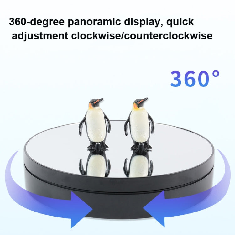 25cm Adjustable Speed Electric Rotating Display Stand Video Shooting Props Turntable(Silver Mirror) -  by PMC TechLife | Online Shopping South Africa | PMC TechLife | Buy Now Pay Later Mobicred