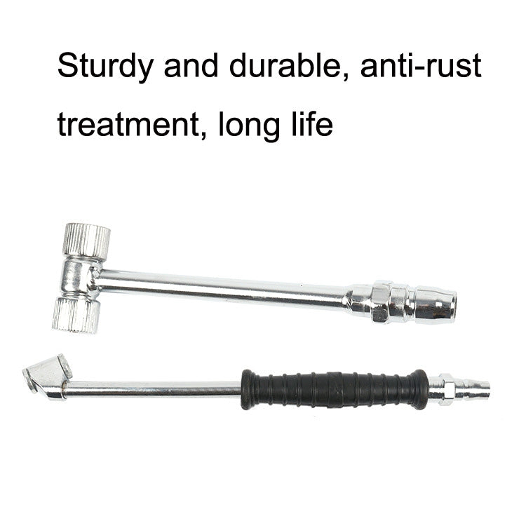 Car Tire Double-Ended Air Nozzle, Specification: Straight Handle With Gaselet - Other Tools by PMC TechLife | Online Shopping South Africa | PMC TechLife | Buy Now Pay Later Mobicred