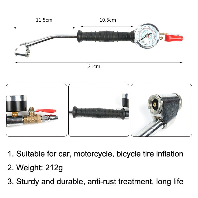 Car Tire Double-Ended Air Nozzle, Specification: Tobacco Bag With Gaselet - Other Tools by PMC Jewellery | Online Shopping South Africa | PMC Jewellery | Buy Now Pay Later Mobicred