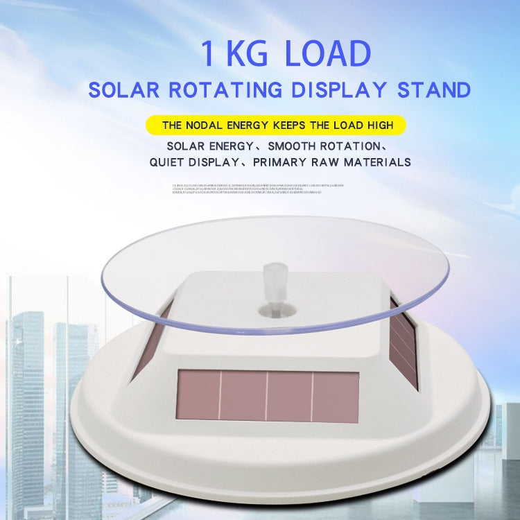 12cm Solar Rotating Display Stand Props Turntable(White) -  by PMC TechLife | Online Shopping South Africa | PMC TechLife | Buy Now Pay Later Mobicred