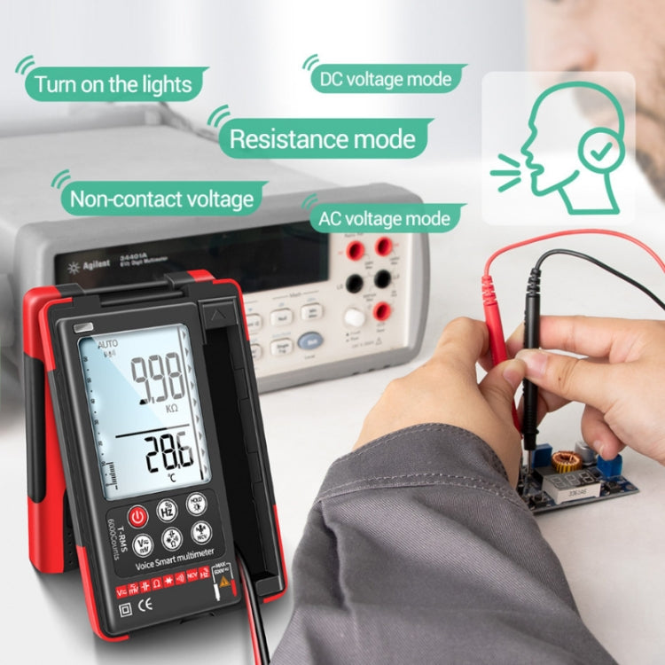 ANENG Automatic Intelligent High Precision Digital Multimeter, Specification: Q60s Voice Control(Red) - Digital Multimeter by ANENG | Online Shopping South Africa | PMC Jewellery | Buy Now Pay Later Mobicred