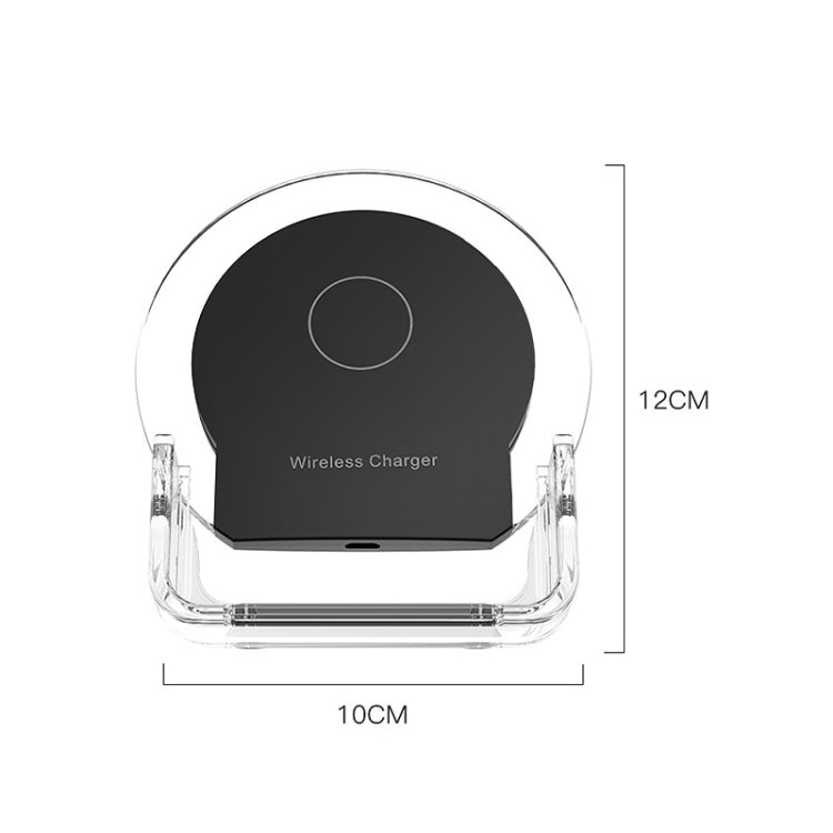 2pcs A9199 10W 3 in 1 Vertical LED Crystal Wireless Charger(White) - Wireless Charger by PMC Jewellery | Online Shopping South Africa | PMC Jewellery | Buy Now Pay Later Mobicred