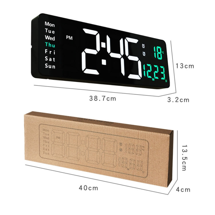 6626 Living Room Wall-Mounted Large Screen Display LED Digital Clock, Color: White Temperature - Wall Clock by PMC TechLife | Online Shopping South Africa | PMC TechLife