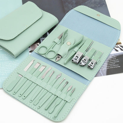 16 in 1 Green  Convenience Tools Cutting Nails - Nail Clipper by PMC Jewellery | Online Shopping South Africa | PMC Jewellery | Buy Now Pay Later Mobicred