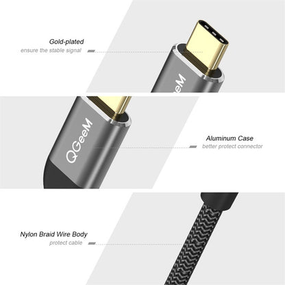 QGeeM QG-UA01 USB TYPE-C To HDMI Adapter(Silver Gray) - USB HUB by QGeeM | Online Shopping South Africa | PMC Jewellery | Buy Now Pay Later Mobicred