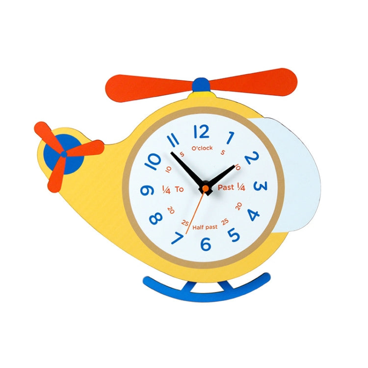 Cartoon Shake Wall Clock Children Room Decoration Wall Clock (Helicopter) - free shipping - PMc TechLife - Order now!