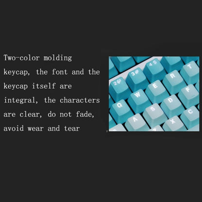 104 Keys Light-transmitting Dip-dyed Keycaps(Blue Enchantress) - Other by PMC Jewellery | Online Shopping South Africa | PMC Jewellery | Buy Now Pay Later Mobicred