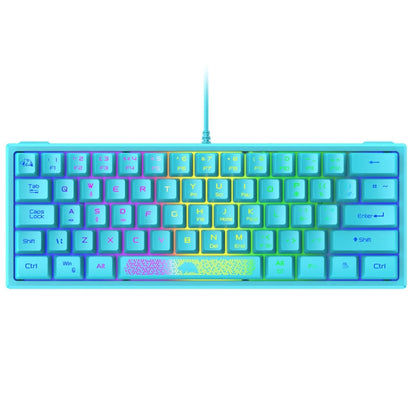 ZIYOU LANG K61 62 Keys RGB Lighting Mini Gaming Wired Keyboard, Cable Length:1.5m(Blue) - Wired Keyboard by ZIYOU LANG | Online Shopping South Africa | PMC Jewellery | Buy Now Pay Later Mobicred