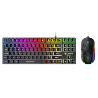 ZIYOU LANG T2 88 Keys Gaming Mechanical Luminous Keyboard and Mouse Set, Cable Length: 1.6m(Black) - Wired Keyboard by ZIYOU LANG | Online Shopping South Africa | PMC Jewellery | Buy Now Pay Later Mobicred