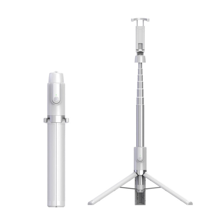 Desktop Multi-Function Live 1.3m Tripod Portable Integrated Bluetooth Selfie Rod(White Silver) - Selfie Sticks by PMC TechLife | Online Shopping South Africa | PMC TechLife | Buy Now Pay Later Mobicred
