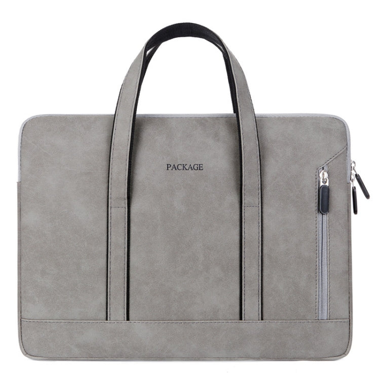 Q5 PU Waterproof and Wear-resistant Laptop Liner Bag, Size: 15 / 15.4 / 15.6 inch(Light Gray) - 15 inch by PMC Jewellery | Online Shopping South Africa | PMC Jewellery | Buy Now Pay Later Mobicred