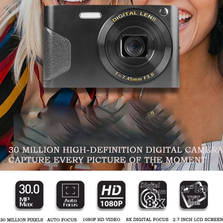 C8 4K  2.7-inch LCD Screen HD Digital Camera Retro Camera,Version: 30W Standard Version  White - Video Cameras by PMC TechLife | Online Shopping South Africa | PMC TechLife | Buy Now Pay Later Mobicred