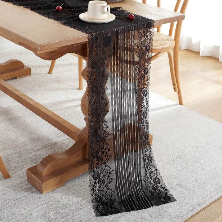 Romantic Lace Table Runner Wedding Decoration, Size: 90cm(Black Lace) - Tablecloths & Table Mats by PMC Jewellery | Online Shopping South Africa | PMC Jewellery