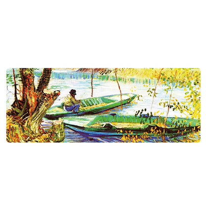 400x900x5mm Locked Am002 Large Oil Painting Desk Rubber Mouse Pad(Fisherman) - Mouse Pads by PMC Jewellery | Online Shopping South Africa | PMC Jewellery | Buy Now Pay Later Mobicred