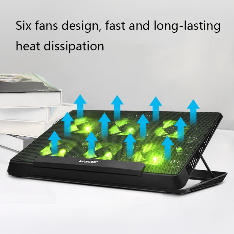 NUOXI H8 Metal Mesh Laptop Cooling Base(Black) - Cooling Pads by NUOXI | Online Shopping South Africa | PMC Jewellery | Buy Now Pay Later Mobicred