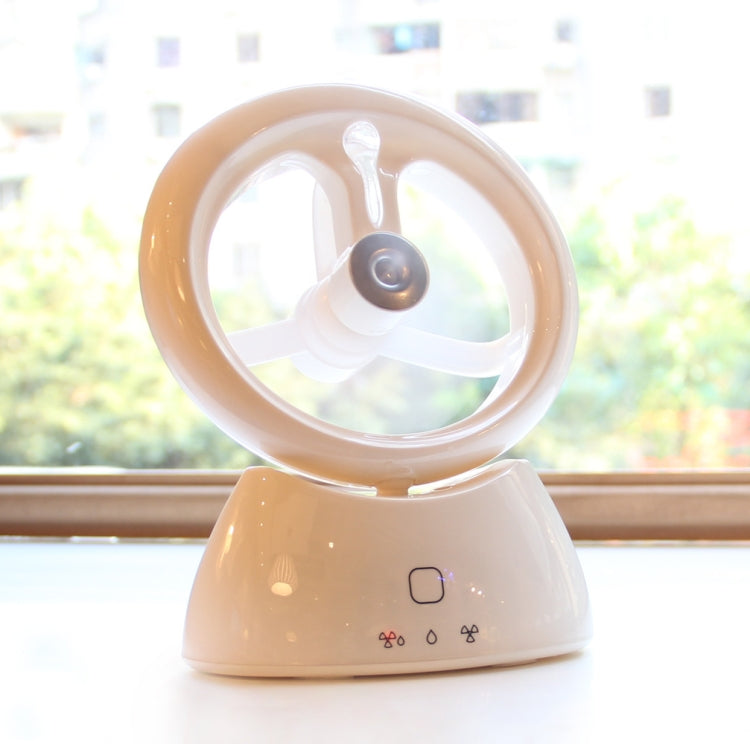 Mini USB Rechargeable Spray Fan Student Dormitory Office Desktop Mute Fan(Glossy White) - free shipping - PMC TechLife - Order now!