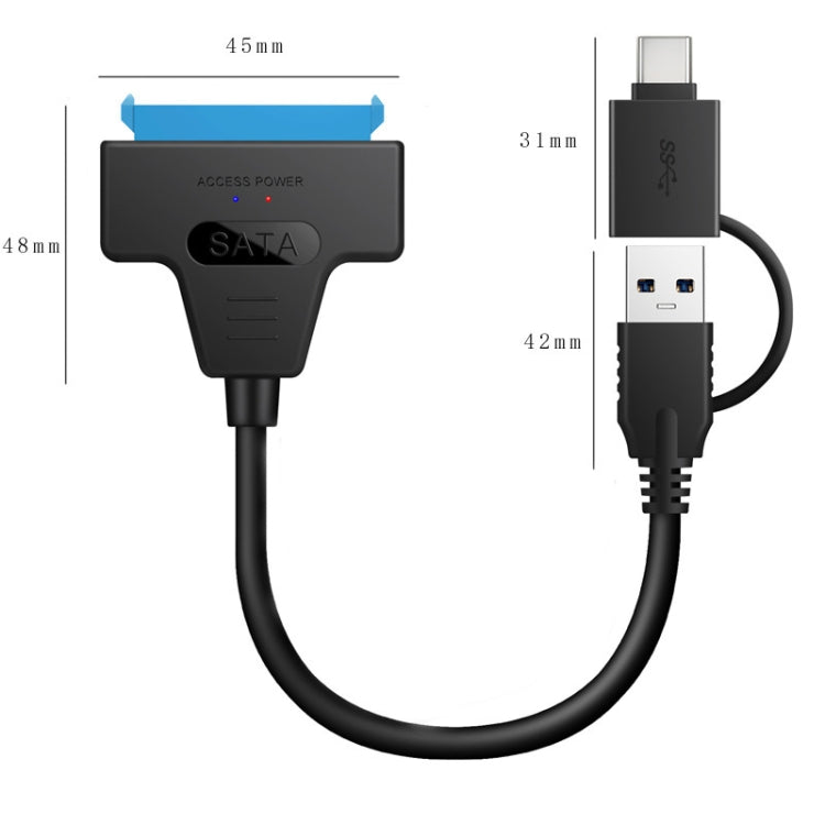 T10 USB3.1 To SATA Easy Drive Cable Hard Drive Adapter Cable - USB to IDE / SATA by PMC TechLife | Online Shopping South Africa | PMC TechLife | Buy Now Pay Later Mobicred