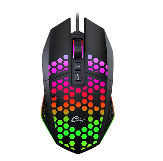 FMOUSE  X801 8 Keys 1600DPI Hollow Luminous Gaming  Office Mouse,Style: Black Wired - Wireless Mice by FMOUSE | Online Shopping South Africa | PMC Jewellery | Buy Now Pay Later Mobicred