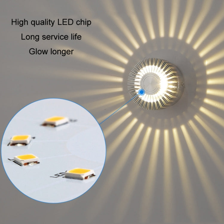 LED Aluminum Aisle Light Sunflower Corridor Lamp Decorative Light, Power source: Visible Installation 1W(White) - Novelty Lighting by PMC TechLife | Online Shopping South Africa | PMC TechLife | Buy Now Pay Later Mobicred