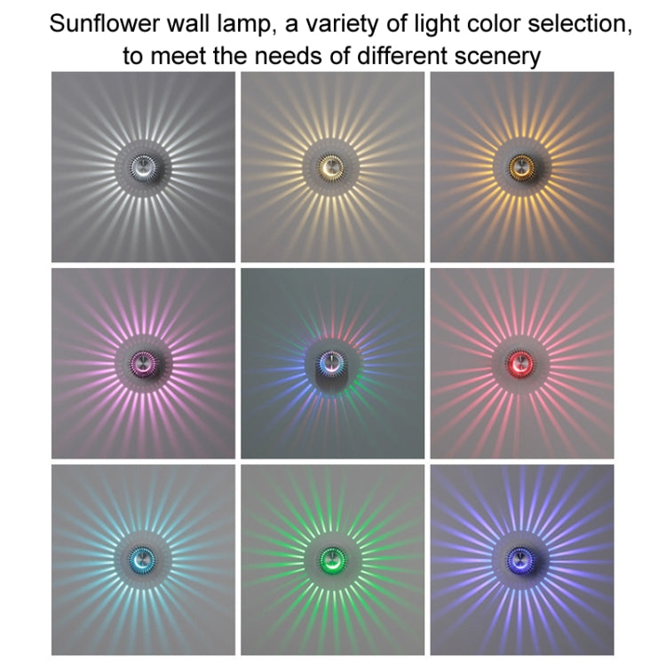 LED Aluminum Aisle Light Sunflower Corridor Lamp Decorative Light, Power source: Visible Installation 3W(Warm White) - Novelty Lighting by PMC TechLife | Online Shopping South Africa | PMC TechLife | Buy Now Pay Later Mobicred