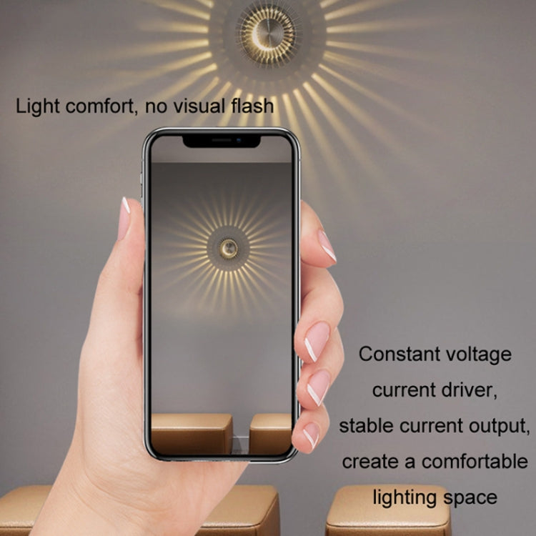 LED Aluminum Aisle Light Sunflower Corridor Lamp Decorative Light, Power source: Invisible Installation 3W(Yellow) - Novelty Lighting by PMC TechLife | Online Shopping South Africa | PMC TechLife | Buy Now Pay Later Mobicred