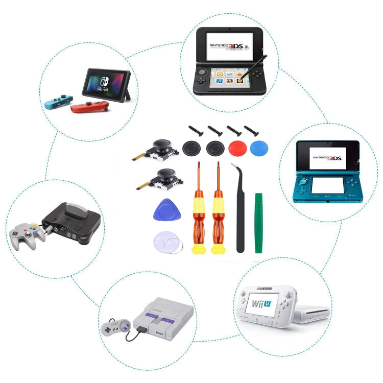 Joy-Con 3D Joystick Repair Screwdriver Set Gamepads Disassembly Tool For Nintendo Switch, Series: 22 In 1 - Tools by PMC TechLife | Online Shopping South Africa | PMC TechLife | Buy Now Pay Later Mobicred