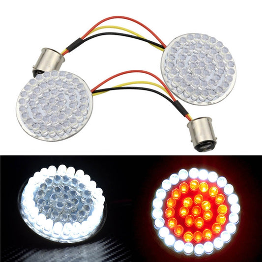 2 PCS Motorcycle LED Signal Steering Lamp For Dyna(White Red Light 1157 Without Lampshade) - Signal Lights by PMC Jewellery | Online Shopping South Africa | PMC Jewellery | Buy Now Pay Later Mobicred