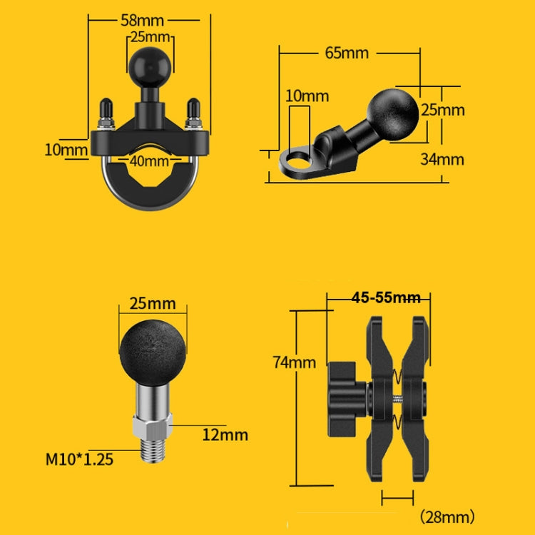 Motorcycle Bracket Crab Navigation Phone Bracket,Style： U-shaped - Holder by PMC Jewellery | Online Shopping South Africa | PMC Jewellery | Buy Now Pay Later Mobicred