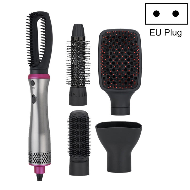 5 in 1 Curling And Straightening Hot Air Comb(EU Plug 220V Gray) - Hair Curler by PMC Jewellery | Online Shopping South Africa | PMC Jewellery | Buy Now Pay Later Mobicred