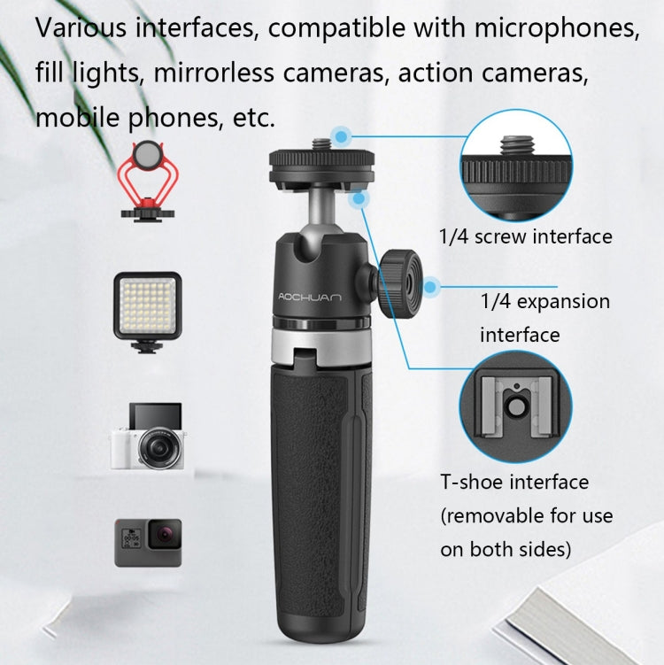 AOCHUAN MT-08 Telescopic Folding Mini Selfie Tripod - Selfie Sticks by AOCHUAN | Online Shopping South Africa | PMC TechLife | Buy Now Pay Later Mobicred