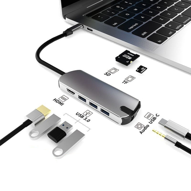 Type-C Extension Dock 8 In 1 Laptop Converter USB HUB Hub - USB HUB by PMC Jewellery | Online Shopping South Africa | PMC Jewellery | Buy Now Pay Later Mobicred