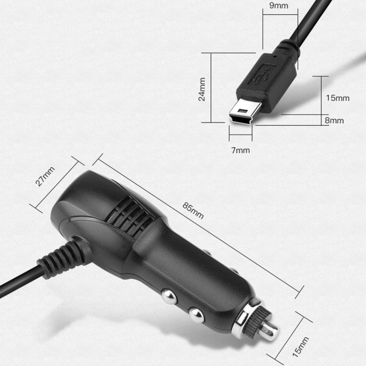 2 PCS Car Charger Fast Charging Driving Recorder Supply Line, Style: 1A+2A(Mini Right Bend) - Cables & Connectors by PMC Jewellery | Online Shopping South Africa | PMC Jewellery | Buy Now Pay Later Mobicred