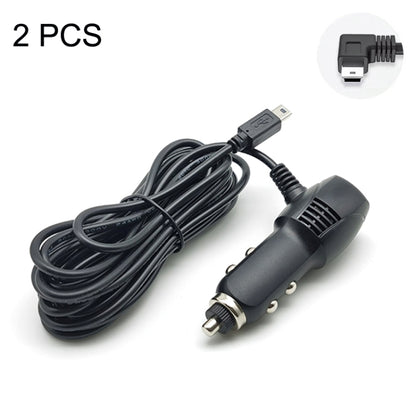 2 PCS Car Charger Fast Charging Driving Recorder Supply Line, Style: 1.5A+2.4A(Mini Left Bend) - Cables & Connectors by PMC Jewellery | Online Shopping South Africa | PMC Jewellery | Buy Now Pay Later Mobicred