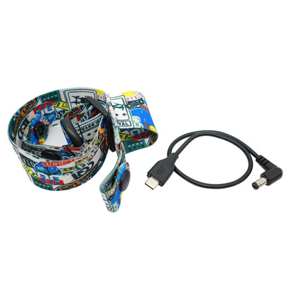 Flight Video Glasses Graffiti Color Headband Fixed Strap For DJI FPV Goggles V2 Strap + Power Line - Other Accessories by PMC Jewellery | Online Shopping South Africa | PMC Jewellery | Buy Now Pay Later Mobicred