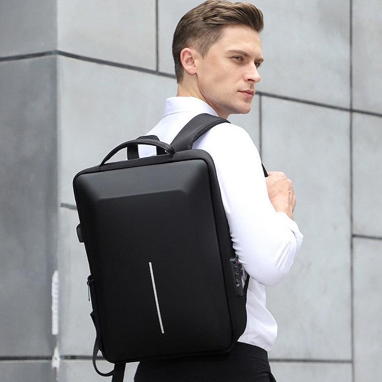 Men Business Shoulder USB External Interface Computer Bag, Color: 8001 Gray - Backpack by PMC Jewellery | Online Shopping South Africa | PMC Jewellery | Buy Now Pay Later Mobicred