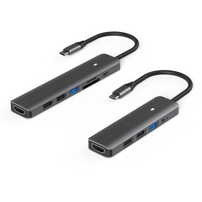 Blueendless Type-C+USB 3.0/2.0+HDMI4K HUB, Specification: 7 in 1 - USB HUB by Blueendless | Online Shopping South Africa | PMC Jewellery | Buy Now Pay Later Mobicred