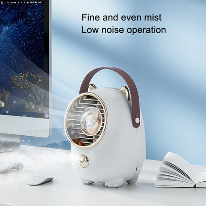 Turbine Water Cold Fan USB Desktop Humidity Spray Small Fan(Tanuka White 2000 mAh) - Electric Fans by PMC Jewellery | Online Shopping South Africa | PMC Jewellery | Buy Now Pay Later Mobicred