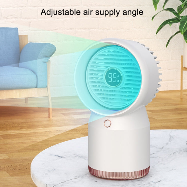 Spray Humidified LED Digital Display Office Home Fan, Style: 3600mAh Rechargeable(Blue) - Electric Fans by PMC TechLife | Online Shopping South Africa | PMC TechLife | Buy Now Pay Later Mobicred