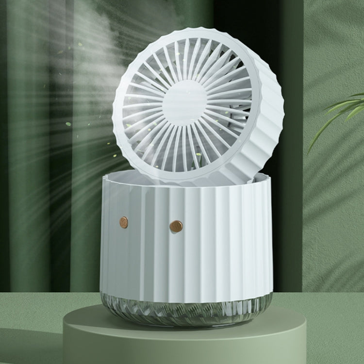 PW01 USB Water Cooling Mini Fan Desktop Turbo LED Spray Humidifying Air Cooler(White) - Electric Fans by PMC Jewellery | Online Shopping South Africa | PMC Jewellery | Buy Now Pay Later Mobicred