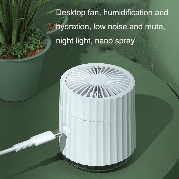 PW01 USB Water Cooling Mini Fan Desktop Turbo LED Spray Humidifying Air Cooler(Green) - Electric Fans by PMC Jewellery | Online Shopping South Africa | PMC Jewellery | Buy Now Pay Later Mobicred