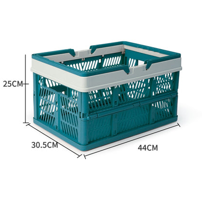 Foldable Picnic Basket Supermarket Shopping Basket,Size: 25x30.5x44cm(Green Coffee) - Storage Boxes by PMC Jewellery | Online Shopping South Africa | PMC Jewellery