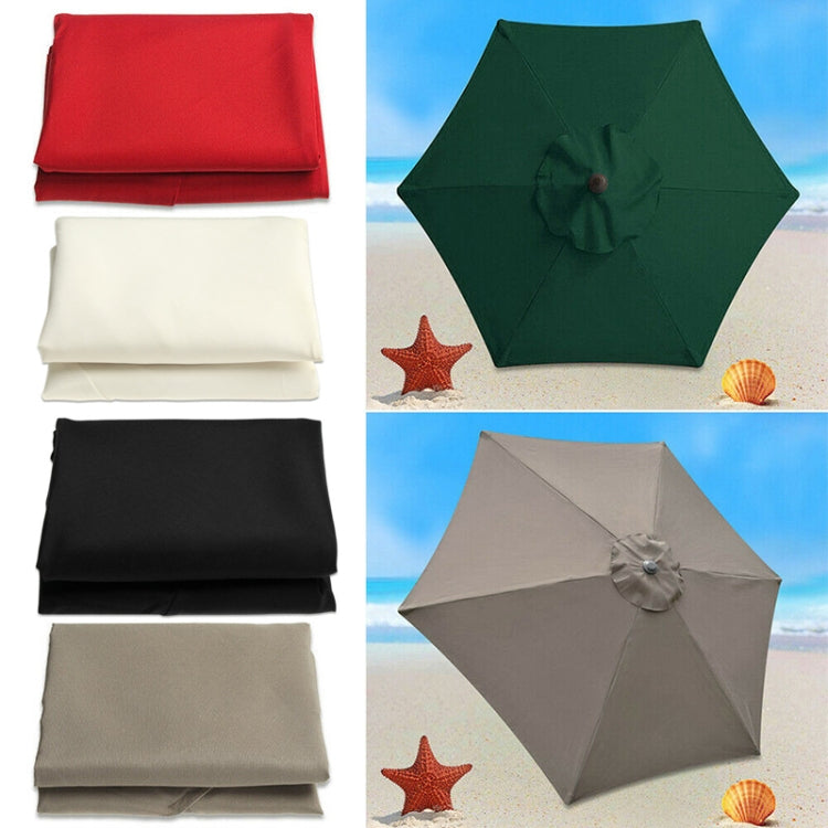Polyester Parasol Replacement Cloth Round Garden Umbrella Cover, Size: Diameter 2.7m 6 Ribs(Khaki) - free shipping - PMC TechLife - Order now!