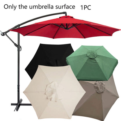 Polyester Parasol Replacement Cloth Round Garden Umbrella Cover, Size: 3m 6 Ribs(Khaki) - Patio Umbrella by PMC Jewellery | Online Shopping South Africa | PMC Jewellery