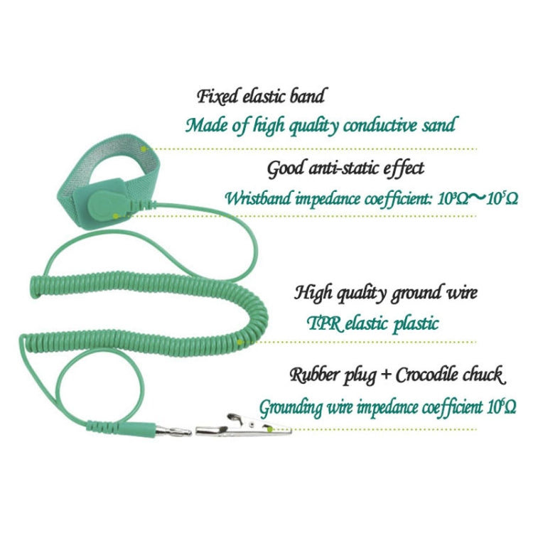 ProsKit AS-611 3m TPR Elastic Plastic Anti-Static Wired Wrist Strap - Others by ProsKit | Online Shopping South Africa | PMC TechLife | Buy Now Pay Later Mobicred