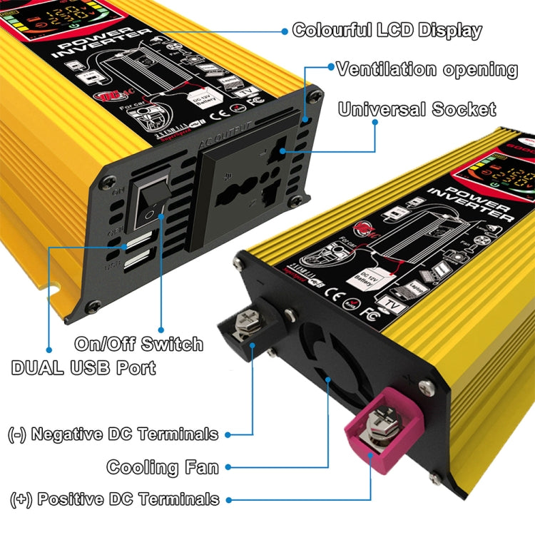 Tang 3 Generations Home Solar Generator Inverter+30A Controller+18W 12V Solar Panel, Specification: Yellow 12V To 220V - Modified Square Wave by PMC Jewellery | Online Shopping South Africa | PMC Jewellery | Buy Now Pay Later Mobicred