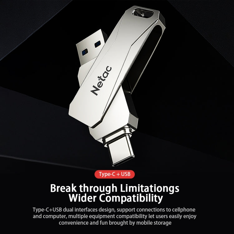 Netac U782C Type-C Dual Interface High-Speed Metal Computer USB Flash Drive, Capacity: 32GB - USB Flash Drives by Netac | Online Shopping South Africa | PMC Jewellery | Buy Now Pay Later Mobicred