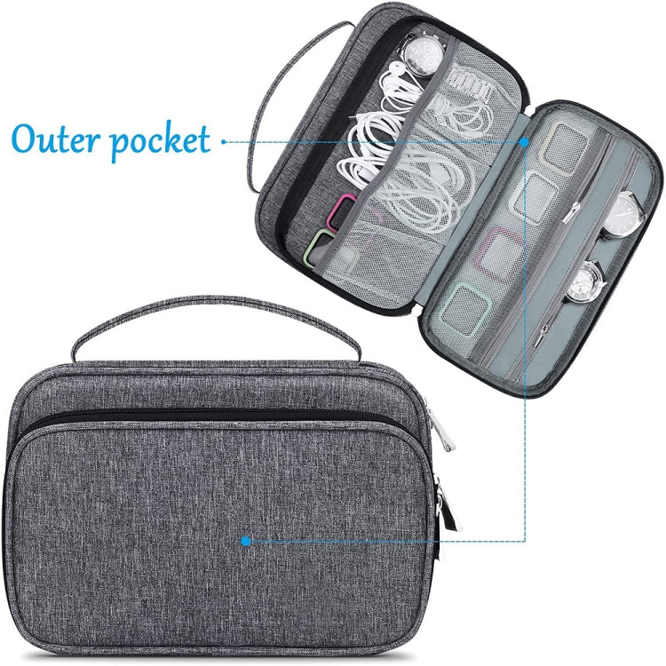 Multifunction Watch Strap Data Line 36 Slots Storage Bag(Grey) - free shipping - PMC TechLife - Order now!