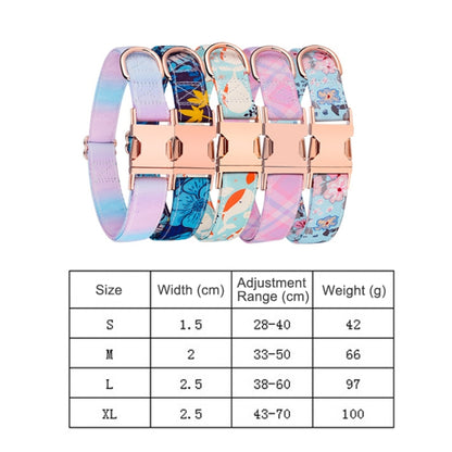 Rose Gold Buckle Pet Detachable Bow Collar, Size: M 2.0x33-50cm(Sweet Pink Girl) - Collars by PMC Jewellery | Online Shopping South Africa | PMC Jewellery