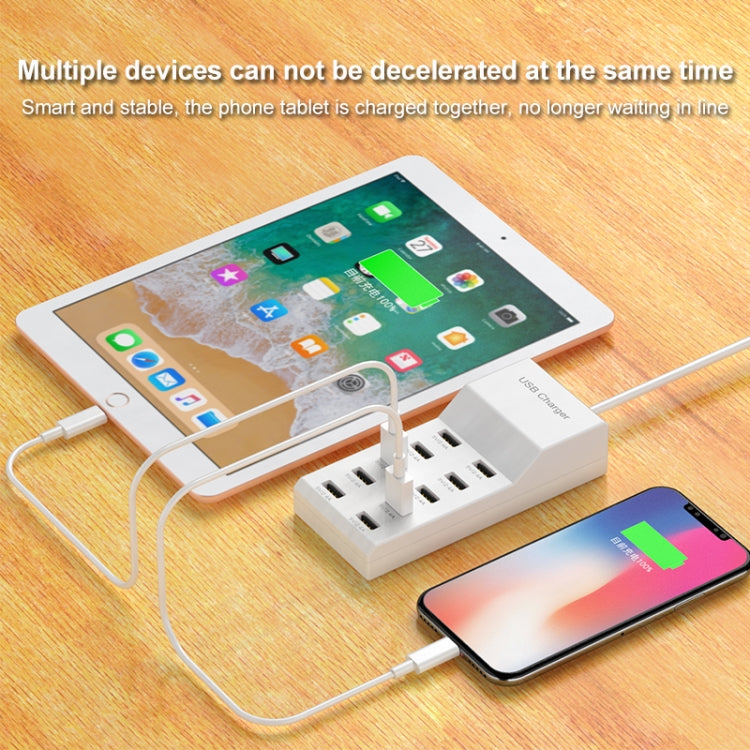 USB Multi-port Charger Mobile Phone Fast Charging Universal Fast Adapter 10 Interface EU Plug - Multifunction Charger by PMC Jewellery | Online Shopping South Africa | PMC Jewellery | Buy Now Pay Later Mobicred